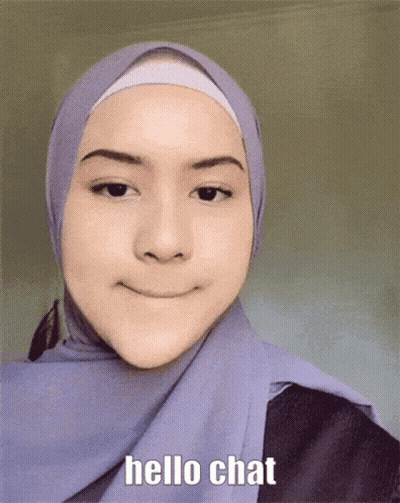 Woman In Hijab Saying Hello Chat GIF