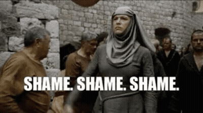 Woman In Hijab Saying Shame To Crowd GIF