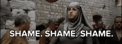 Woman In Hijab Says Shame To Crowd GIF