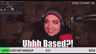 Woman In Hijab Smiling At Microphone Saying Uhh GIF