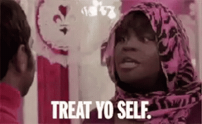 Woman In Hijab Talking To Man In Pink Room GIF