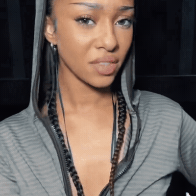 Woman In Hooded Jacket GIF
