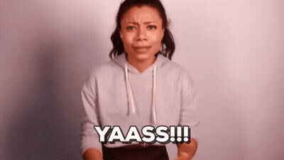 Woman In Hoodie Making Funny Face Yaass GIF