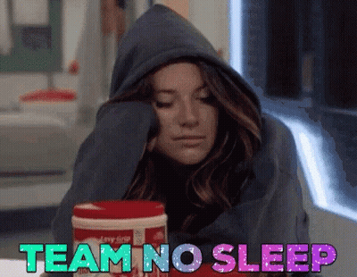 Woman In Hoodie With Team No Sleep GIF