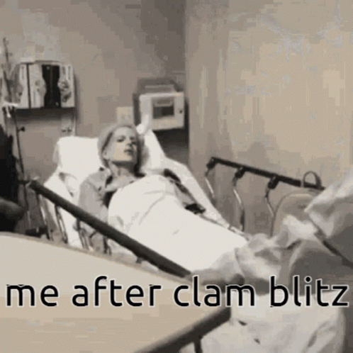 Woman In Hospital Bed Me After Clam Blitz GIF