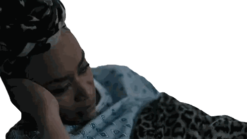 Woman In Hospital Gown Lying Down Sticker