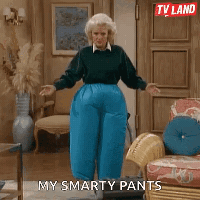 Woman In Inflatable Pants In Living Room GIF