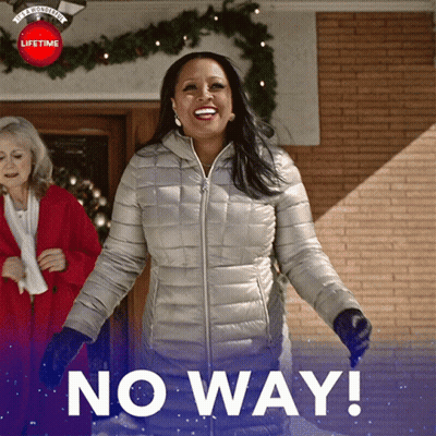 Woman In Jacket Saying No Way GIF