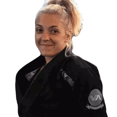 Woman In Karate Uniform Sword Sticker