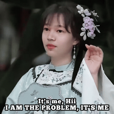 Woman In Kimono Saying It's Me Hi I'm The Problem It's Me GIF