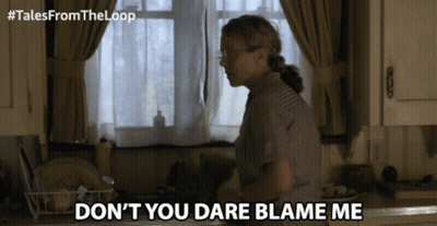Woman In Kitchen Saying Don't You Dare Blame Me GIF