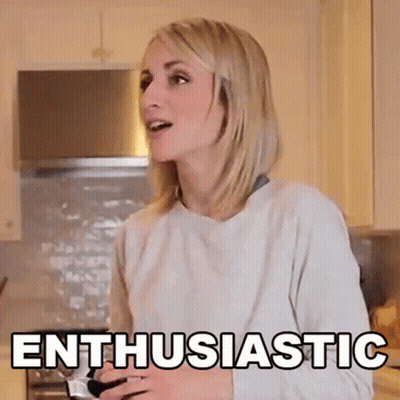 Woman In Kitchen Saying Enthusiastic GIF