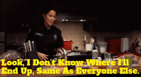 Woman In Kitchen Saying I Don't Know Where I'll End Up GIF