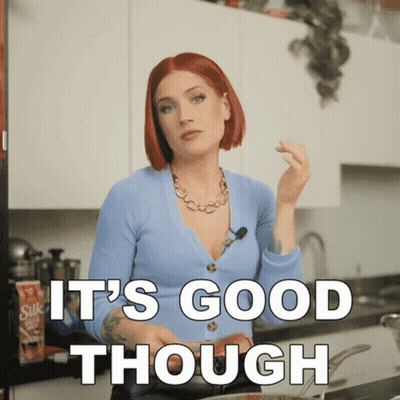 Woman In Kitchen Saying It's Good Though GIF