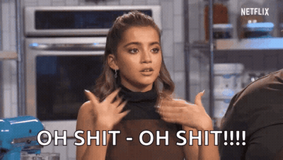 Woman In Kitchen Saying Oh Shit GIF