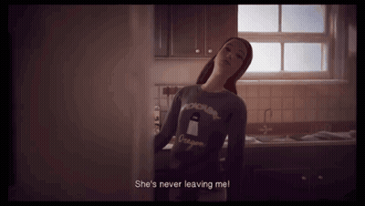 Woman In Kitchen Saying She Never Leaving Me GIF