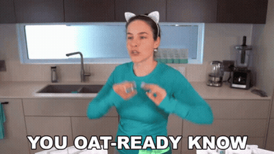 Woman In Kitchen Saying You Oat-Ready Know GIF