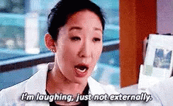 Woman In Lab Coat Laughing Saying I'm Laughing Just Not Externally GIF