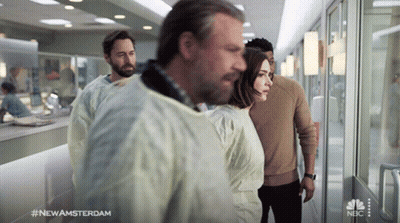 Woman In Lab Coat Saying Enough In Hospital Room GIF