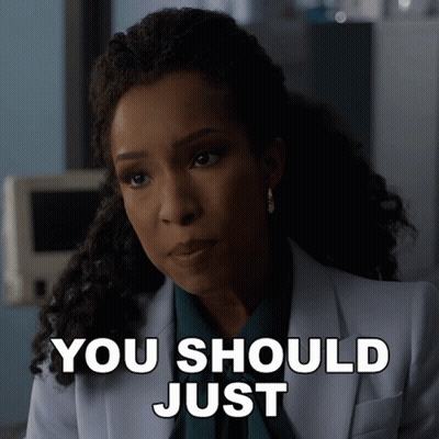 Woman In Lab Coat Saying You Should GIF