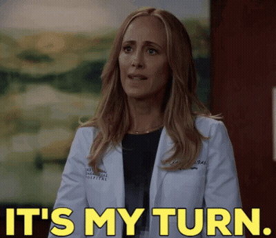 Woman In Lab Coat Says It's My Turn GIF
