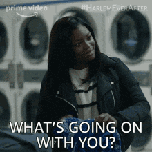 Woman In Laundry Whats Going On With You GIF
