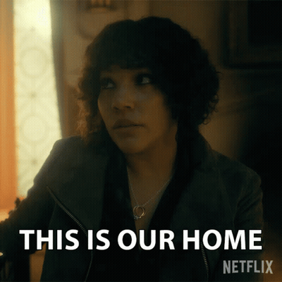 Woman In Leather Jacket Netflix Ad GIF