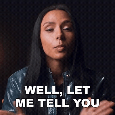 Woman In Leather Jacket Saying Well Let Me Tell You GIF