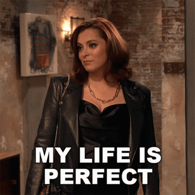 Woman In Leather Jacket With Perfect Life GIF