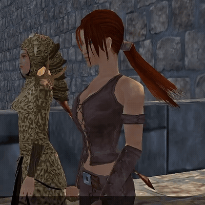 Woman In Leopard Print Dress Next To Another Woman GIF