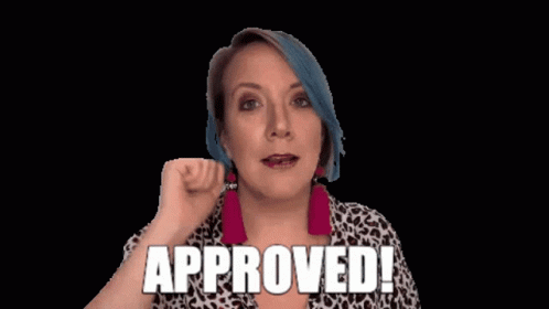 Woman In Leopard Print Shirt Saying Approved GIF