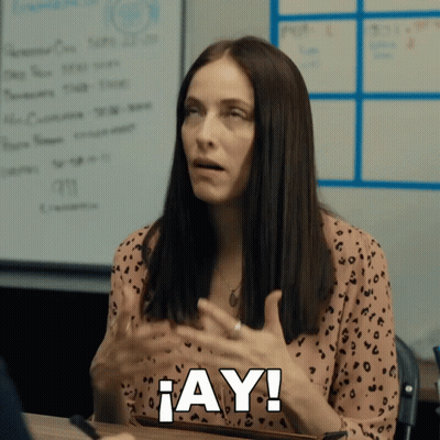 Woman In Leopard Print Shirt Saying Ay GIF