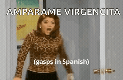 Woman In Leopard Print Shirt With Mouth Open GIF