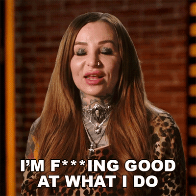 Woman In Leopard Print Top Saying Im Good GIF