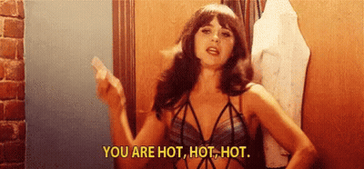 Woman In Lingerie Says You're Hot Hot Hot GIF