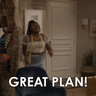 Woman In Living Room Saying Great Plan GIF