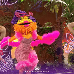 Woman In Lizard Costume Dancing On Stage GIF