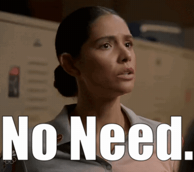 Woman In Locker Room Saying No Need GIF