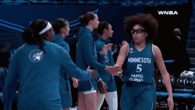 Woman In Lynx Jersey Talks To Referee GIF