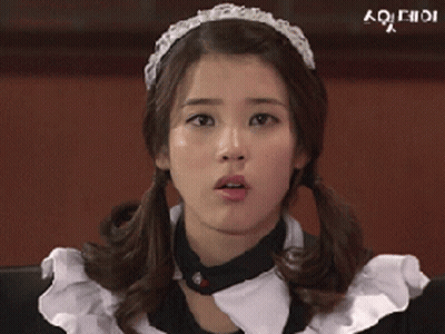 Woman In Maid Costume With Ao GIF