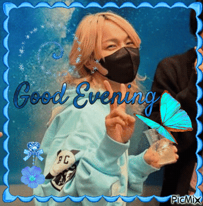 Woman In Mask With Butterfly Saying Good Evening GIF