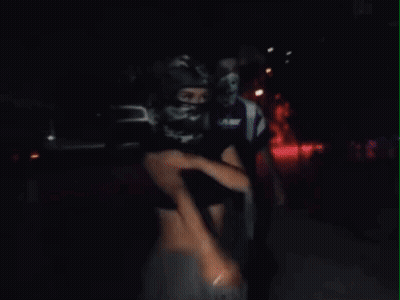 Woman In Mask With Puma Logo GIF