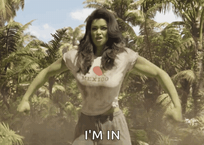 Woman In Mexico Shirt Standing In Jungle GIF