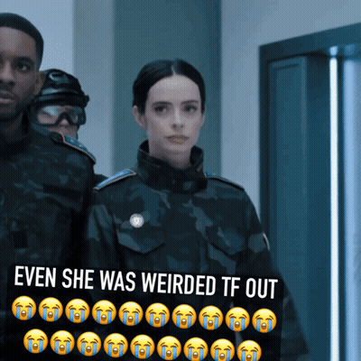 Woman In Military Uniform Even She Was Weirded Tf Out GIF