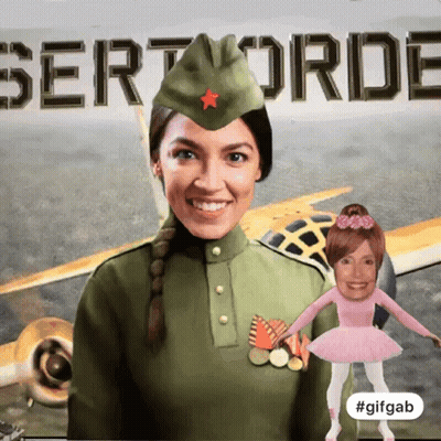 Woman In Military Uniform With Bert Orde Sign GIF
