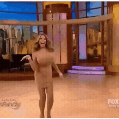 Woman In Naked Dress Dancing On Fox Today Show GIF