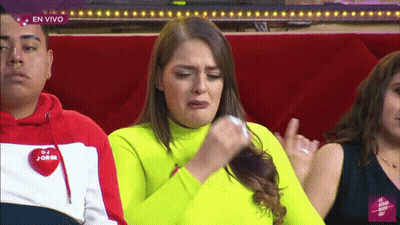 Woman In Neon Yellow Sweater With Heart DJ Jorge GIF