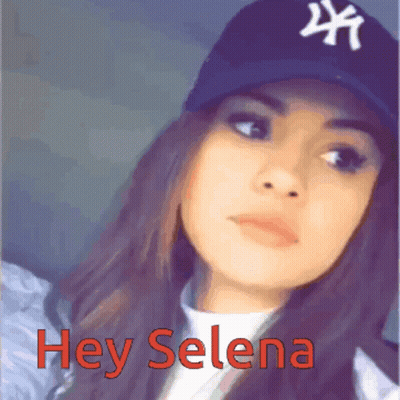 Woman In New York Yankees Hat Saying Hey Selena Red GIF