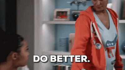 Woman In Orange Hoodie Tells Girl Do Better GIF