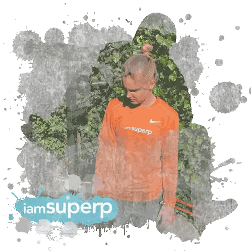Woman In Orange I Am Super P Shirt Sticker